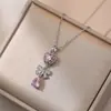 Colar para Mulheres, Moda Transfronteiriça, Design de Nicho de Coração, Elegante Versátil, Pingente Simples e Versátil, Colar Corrente Clavícula para Mulheres