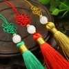 Hilo de Nylon Jade Hilo de Nudo Pequeño Ensartar Cuentas Borla Nudo Chino Borla Colgante Pequeño Borla Estilo Antiguo Marcador Colgante Adorno