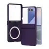 Adecuado para funda de teléfono Samsung Z Flip 8, eje central integrado, anticaídas, funda protectora magnética tres en uno con tacto de piel flip7
