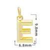 Accesorios de Joyería con Circonita Micro-Pavimentada, 26 Letras Brillantes, Baño de Oro Real de 18 Quilates, Collar, Accesorios de Colgante Pequeño