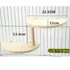 Soporte de ardilla de madera madera maciza comedero para mascotas hámster Totoro plataforma de salto trampolín juguete de madera plataforma colgante semicírculo