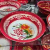 Recipiente de Esmalte Puro Engrosado, Doblemente Esmaltado y Profundizado, Recipiente de Boda, Recipiente Clásico Retro Nostálgico Antiguo para Comedor de Restaurante