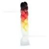 Fibra química de tres colores, cuatro colores, cinco colores, degradado, seda de alta temperatura, trenza grande, trenza jumbo, trenza burbuja, material para trenzas de cabello