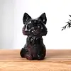 Artesanías de Talla de Gatito de Cristal Natural, Decoración del Hogar, Adornos Lindos, Decoraciones de Año Nuevo, Transfronterizo