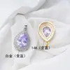 Colar Gota D'água de Zircônia Totalmente Cravejado para Mulheres, Banhado a Cobre, Não Desbota, Pingente Estilo Ins Europeu e Americano, Ajustável, Versátil, Item Quente Transfronteiriço