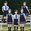 Uniforme escolar para estudiantes de primaria, ropa de verano, ropa de jardín de infantes, conjunto de dos piezas, ropa de clase nueva para niños y niñas, traje de actuación 61