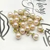 Anillo colgante de anillo de dedo con rhinestone de aguja dorada de imitación de perla de alto brillo ABS, bolsa de regalo de dulces para boda, accesorio hecho a mano para DIY, suéter, cheongsam, decoración de bolsa de zapatos
