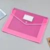 Bolsa de Archivo Transparente Popular de Amazon Color Caramelo A4 con Broche de Presión Bolsa de Archivo de Almacenamiento con Broche de Presión de PP Bolsa de Archivo para Estudiantes