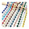 Transfronterizo Nuevo 13*18mm Oval Vertical de Vidrio Hecho a Mano Pinza Cadena de Diamantes DIY Ropa Cosida a Mano Accesorios para Vestido de Novia