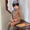 2026 Nuevo Conjunto de Ropa de Otoño para Bebé Algodón Puro Clase A Pijama Infantil Niñas Pequeñas Ropa Interior Térmica Engrosada Niños