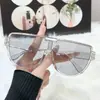 Gafas de sol de montura grande de una sola pieza moda mujer marrón fotografía callejera gafas de sol aviador hombre moderno red social gafas de sol para fotografía callejera venta al por mayor