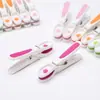 Pinzas para la ropa de plástico coloridas y personalizables para el hogar, fuertes, de dos colores, con mango suave, antideslizantes, a prueba de viento, clips de secado sin marcas
