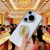 Nuevo Pegatina Dorada para Teléfono con Oro Puro 999, Éxito Instantáneo, Gato de la Suerte, Princesa, Por Favor Trae Fortuna, Pegatina para Teléfono con Diseño Personalizado