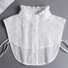 Gola Destacável Outono e Inverno para Mulheres, Gola Alta Jacquard Franzida, Gola Plissada Camada Interna, Gola Decorativa Simples para Camisa de Suéter de Primavera