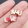 60 Gotas de Aceite Dibujo Animado Rosa Día de San Valentín Oso de Amor Chocolate Aleación de Zinc Colgante Accesorios para Joyería DIY