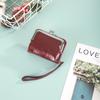 Bolso de PU para mujer transfronterizo con hebilla, monedero de 4 pulgadas, tarjetero, bolso con clip, bolso clutch de PU para mujer, bolso retro de PU