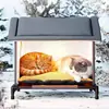 Abrigo Externo para Gatos de Rua, Impermeável e à Prova de Chuva, Abrigo Quente de Inverno, Adequado para Todas as Estações, Tipo Fechado para Exterior, Elevado do Chão