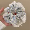 Coreia do Sul Dongdaemun Renda Quebrada Anel de Cabelo Intestino Grosso Cor Doce Contrastante Acessório de Cabelo Bola na Cabeça Corda de Cabelo Grande