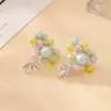 Pendientes de ramo de perlas dulces creativos de estilo ins para mujer, diseño exquisito de nicho, pendientes delicados y versátiles