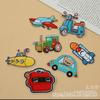 Carro de foguete de desenho animado criativo Zhangzi Aircraft Suit Combinação Bordado Patch de pano Roupas infantis Sapatos e chapéus Decoração