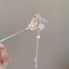 Simple Pasador de Flor Estilo Antiguo, Pasador Hanfu con Borla, Nuevo Adorno para el Cabello Estilo Chino para Cheongsam, Accesorios para el Cabello, Accesorios de Vestimenta para Mujer