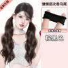 Coleta Trenzada Kony para Mujer, Cabello Largo, Estilo Perezoso, Cabello Sintético Realista, Banda Elástica para Atar, Atada al Lado, Coleta Falsa Natural Ligeramente Rizada