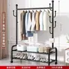 Arara de chão para quarto, varal simples para casa, para quartos de dormitório, quartos alugados, cabideiro para roupas e chapéus, prateleira de armazenamento para pendurar roupas