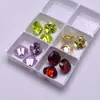Piedras Sueltas de Circonita Cúbica de Colores en Verde Manzana, Amarillo Ganso, Rosa Claro y Granate Piedras Preciosas Accesorios de Joyería al por Mayor