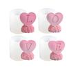 Molde de Vela de Silicone Rosa Amor Aromaterapia Molde de Vela Coluna Flor Amor Dia dos Namorados Molde de Silicone para Gesso DIY