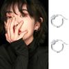 Brincos de Argola Lisos Estilo Zhang Zifeng 2024 Elegantes Novos Tendência Brincos Femininos High-End Acessível Luxo Argolas de Orelha
