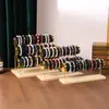 Soporte de Exhibición de Pulseras de Tres Niveles Color Dorado de Alta Venta Transfronteriza en Stock, Estante de Almacenamiento para Pulseras de Cristal, Gomas para el Cabello, Cuerdas para el Cabello