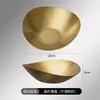 Plato vintage de acero inoxidable 304 de forma irregular, plato de cena irregular creativo, plato de postre dorado, plato plano comercial estilo occidental