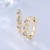 Aretes de Aro de Plata de Ley S925 de Moda Estilo Commuter Simples con un Toque de Lujo Pendientes Europeos y Americanos Transfronterizos Incrustados con Diamantes en Forma de C para Mujer