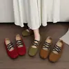 Zapatos Mary Jane con tira cruzada resistentes al desgaste y amigables con la piel para mujer, Colección Primavera y Otoño 2026, Zapatos planos súper suaves de un solo color, Mocasines de ballet de boca poco profunda con suela blanda