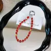 Popular cadena para teléfono de cuentas cuadradas de cristal, colgante para llaves, accesorio de alta gama para fundas de teléfono de niñas, dijes para bolsos y pequeños accesorios