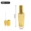 Botella Octagonal Galvanizada de 15ml para Aceite Esencial Transfronteriza Botella de Vidrio con Rodillo Botella de Relleno de Perfume de Oriente Medio Dubái Botella Roll-On
