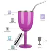 Popular de Gran Venta Copa de 15 oz Creativa Cáscara de Huevo Exportación de Gran Venta Acero Inoxidable Copa Alta de Fondo Redondo en Forma de U para Vino Tinto