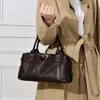 Bolso de mano de cuero genuino de lujo para mujer, nuevo bolso de moda 2026 de piel de vaca de capa superior para mujer, bolso tipo almohada versátil vintage