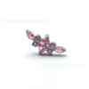 Brinco de Titânio Fengtai F136 com Haste Interna Espiral e Zircônia em Formato Marquise, Joia de Piercing de Luxo Leve e de Nicho