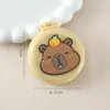 Peine de Cojín de Aire de Conejillo de Indias Lindo de Dibujos Animados Espejo Mini Integrado Peine de Belleza Plegable para Niña Peine de Masaje Plegable para Viaje