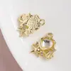 [Serie Oceánica] Colgante de Cola de Sirena Estrella de Amor Incrustada Colgante Hecho a Mano DIY Accesorios para Pulsera Collar