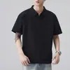 Roupas Masculinas Xintang 2026 Verão Masculino Gola Gaivota Peso Pesado Manga Curta Solta Casual Camisa Polo