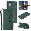Adecuado para Samsung S25 Estuche de Cuero con Costuras con Patrón de Piel de Becerro A56 Retro Esmerilado Ranura para Tarjetas Billetera Soporte Estuche Protector A27