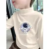 Ropa interior térmica para niños, camiseta de manga larga para niños 2026, nueva, cálida, forro polar de doble cara, cuello semi-alto, top versátil