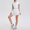 Conjunto Caijue de Roupa de Tênis Transfronteiriça Saia Fitness Respirável para Corrida Secagem Rápida Conjunto Profissional de Yoga e Badminton para Mulheres