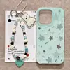 Adequado para Capa de Celular Oppo Reno15, Estilo Artístico de Desenho Animado, Oppo Reno15 Verde Menta Fresco Xadrez Estrelas