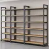 Estantería de Acero y Madera Estante de Almacenamiento para Cocina Exhibidor para Supermercado Tienda de Conveniencia Estante de Exhibición Multicapa para Zapatos Bolsas Cosméticos