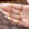 Pulsera Trenzada de Joyería del Sudeste Asiático Transfronteriza para Mujer, Tobillera de Oro Arena Vietnamita, Estilo Popular, Color Duradero, Set de Imitación