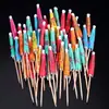 Palillos para Cócteles Listos para Usar Decoración de Platos Fríos Árbol de Coco Hawaiano Paraguas de Sandía Palillos de Frutas Piña Pavo Real Flamenco