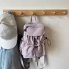 Mochila Estilo Coreano Estilo Ins Femenina Estudiante de Secundaria Gran Capacidad Mochila Escolar Color Puro Literaria Ocio Viaje Mochila Trendy